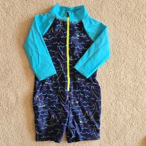 L.L. Bean Toddler Sun-and-Surf Bodysuit, Size 2T UPF 50+